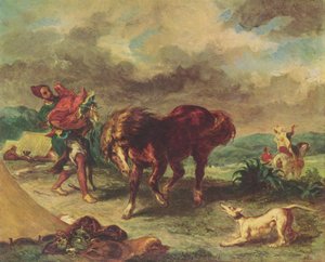 Moroccan and His Horse